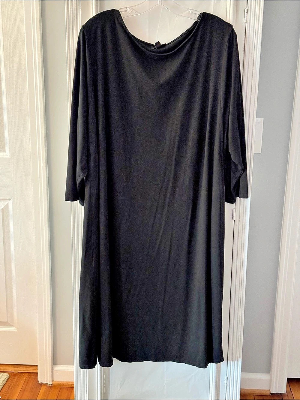 J Jill Wearever Collection Black Midi Dress Size 3X